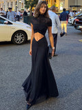 Noir Twist Maxi Dress
