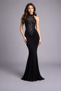 Celeste Lace Halter Maxi Dress